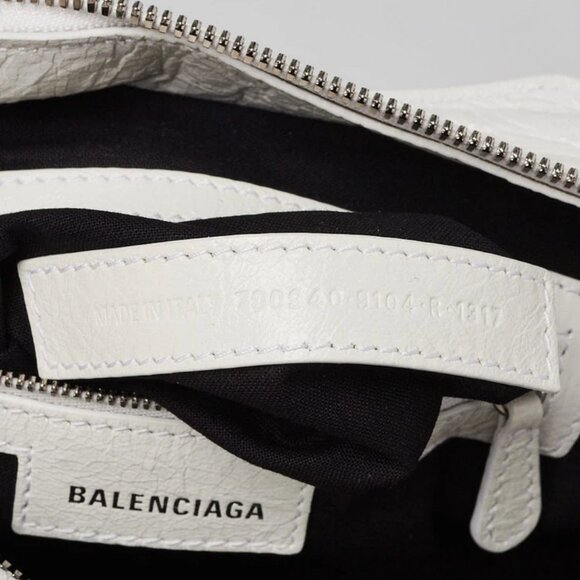 Balenciaga White Leather Neo Cagole XS Crossbody Bag - Picture 9 of 12